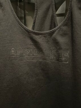 Alphalete Black Embossed Logo Racerback Tank
